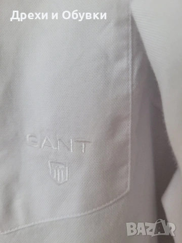 Бяла риза памучна материя GANT , снимка 16 - Ризи - 54206846