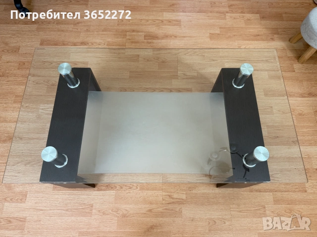 Холна маса - стъклена 110/60см., снимка 2 - Маси - 55112407