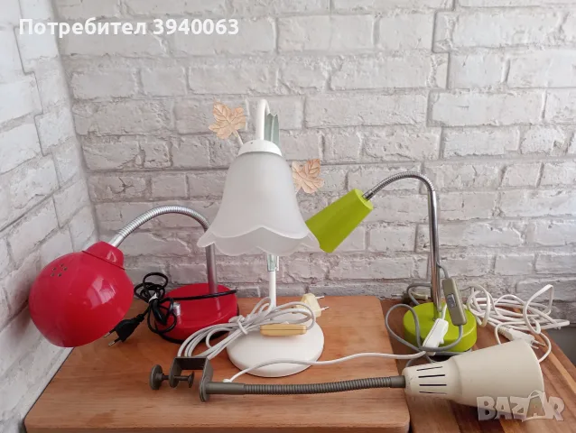 Стари настолни лампи 4 броя, снимка 6 - Настолни лампи - 53864222