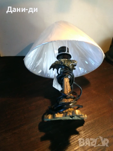 Месингови антикварни настолни ( нощни) лампи - чифт, снимка 7 - Настолни лампи - 54098398