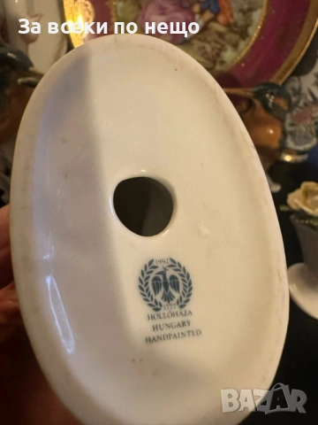 Hollohaza Hungary  Handpainted Porcelain Fish “ Рибата” Код P2257, снимка 2 - Антикварни и старинни предмети - 54241587