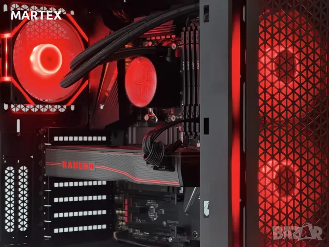 Геймърски компютър Ryzen 5 5600x, RX5700XT, 32GB, водно охлаждане, снимка 3 - Геймърски - 55191168