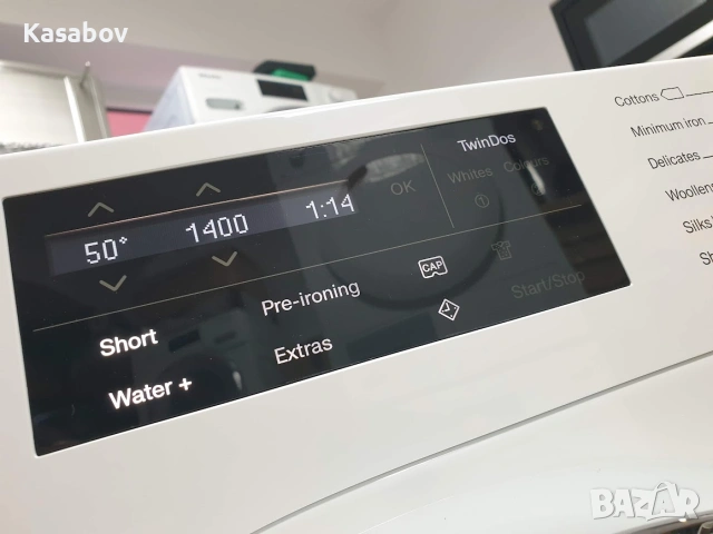 UK Miele 1600rpm Wi-Fi TwinDos Подсветка Пералня Миеле 12м Гаранция, снимка 2 - Перални - 55018921
