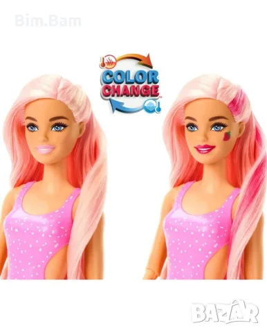 Оригинална ароматизирана кукла в чаша Barbie® Pop Reveal Fruit Series - ягодова лимонадa /диня, снимка 3 - Кукли - 55380732