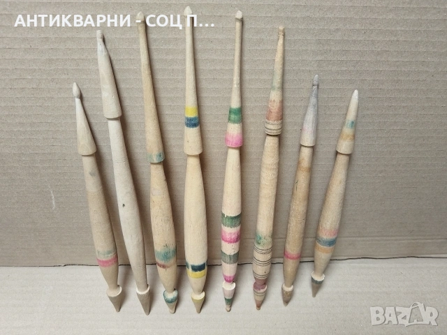 Комплект Стари Соц Дървени Вретена За Прежда. / НОМЕР 1505., снимка 9 - Антикварни и старинни предмети - 55281666