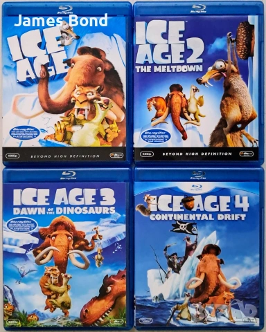 Блу Рей (Blu Ray) Ледена епоха 1-4 (Ice Age 1-4) с БГ субтитри и БГ дублаж. Издания за България