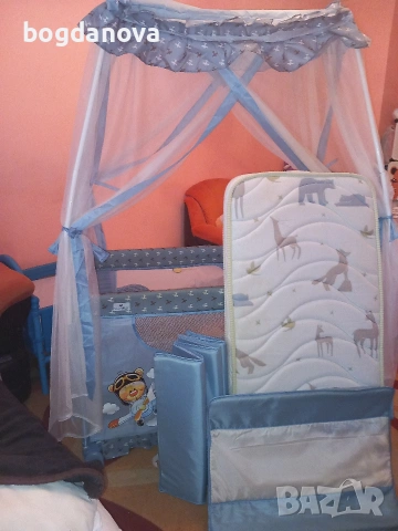 Бебешко легло/кошара на 2 нива с матрак, снимка 12 - Бебешки легла и матраци - 53996748