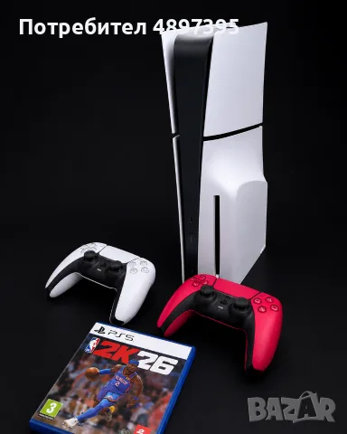 Продавам PlayStation 5 Slim + 2 контролера + NBA 2K26 + Гаранция