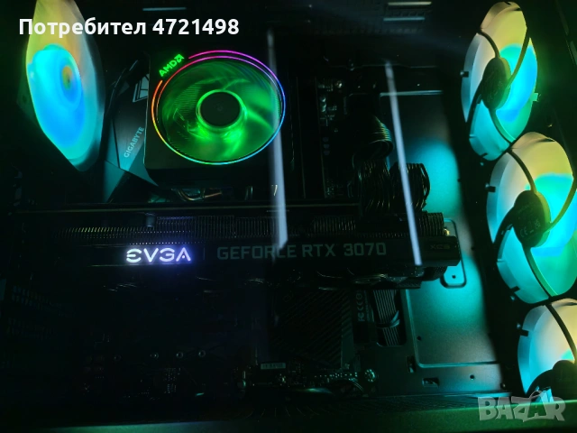 Геймърски Компютър (КАТО НОВ) - AMD R7 3700X, Nvidia RTX3070, 32GB RAM, NVMe SSD