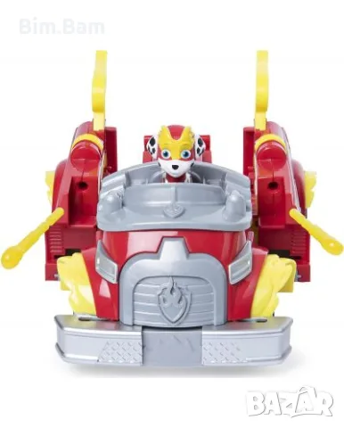 Paw Patrol Marshall's Powered Up Firetruck / Пес Патрул - Маршал, снимка 4 - Коли, камиони, мотори, писти - 55432179