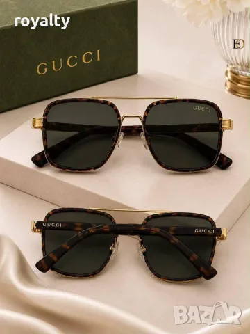 Gucci Нови Мъжки Слънчеви Очила Гучи Различни Цветове с Кутия и Калъф , снимка 2 - Слънчеви и диоптрични очила - 55622237