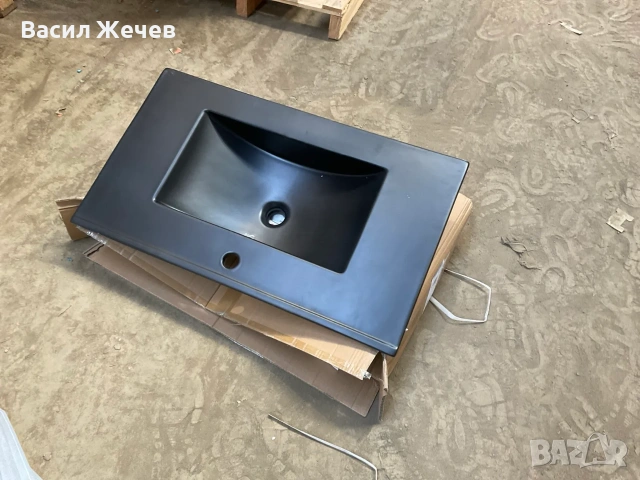 Керамична мивка за баня Allibert 80 cm, снимка 2 - Мивки - 55193989