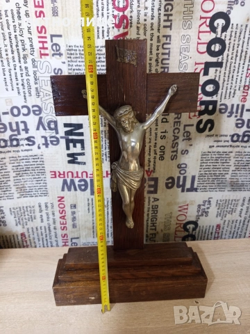 Старо разпятие/Кръст, снимка 5 - Антикварни и старинни предмети - 54191633