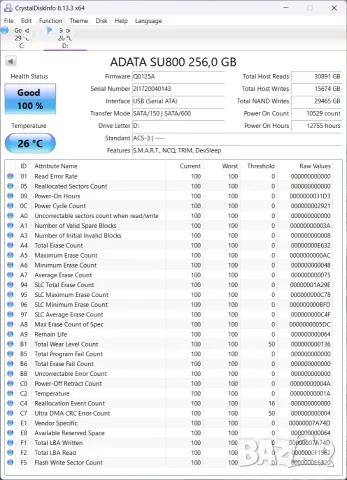 Adata SU800 256GB SATA SSD, снимка 4 - Твърди дискове - 55407564
