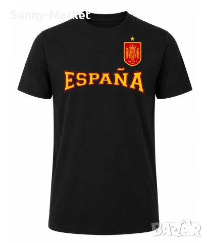 Футболна тениска Испания фланелка с къс ръкав Spain мъжка тениска различни цветове, снимка 3 - Тениски - 55152663