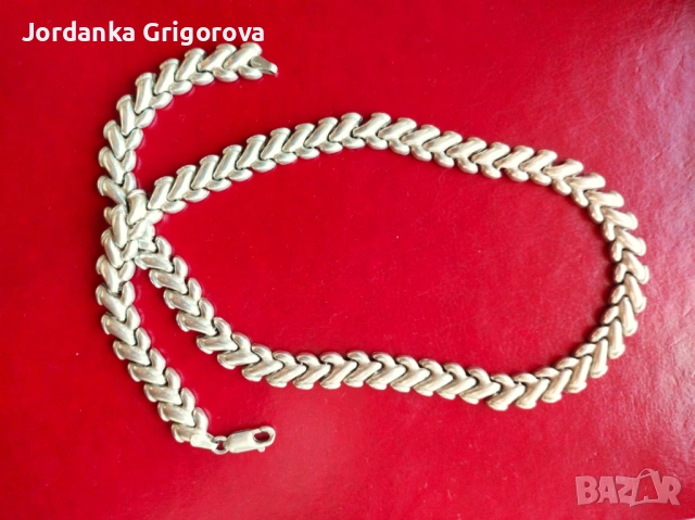 Италианско сребърно колие, снимка 2 - Колиета, медальони, синджири - 54753992