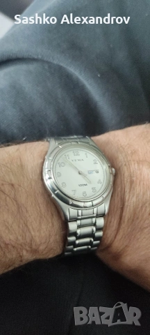 Рядък YEMA Marine 100m – Seiko Era – Сапфир кристал и масивна ZRC верижка , снимка 7 - Мъжки - 50823219