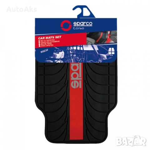 Универсални PVC стелки за автомобил / кола Sparco - сиви или червени, снимка 5 - Аксесоари и консумативи - 54121680