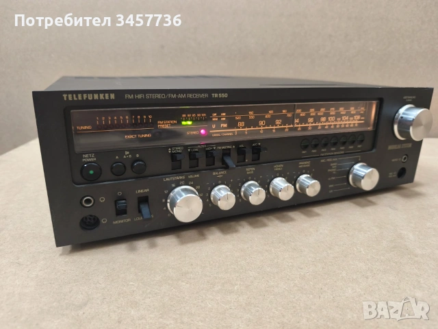 Стерео Ресивър Telefunken TR 550, снимка 2 - Ресийвъри, усилватели, смесителни пултове - 55036242