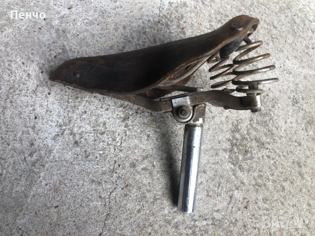 стара кожена вело седалка - ретро, снимка 2 - Антикварни и старинни предмети - 54170701