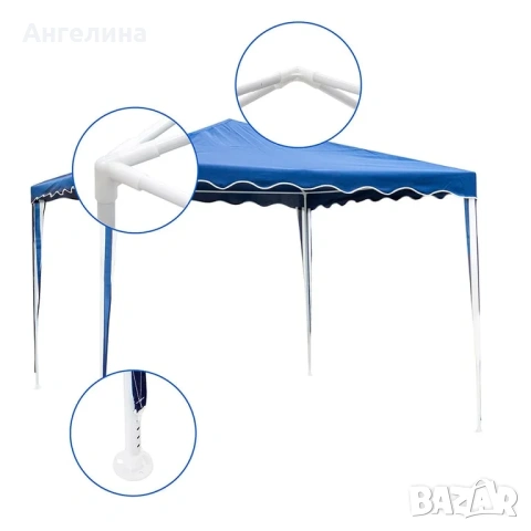 Шатра Muhler G1015 300x300xH250cm, синя, снимка 2 - Градински мебели, декорация  - 55119677