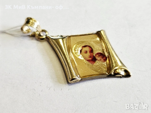 Златна висулка Богородица 1.1гр 00424-26/3, снимка 2 - Колиета, медальони, синджири - 54068140