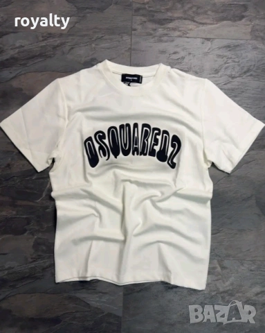 DSQUARED2 Icon Нова Бяла Мъжка Тениска 