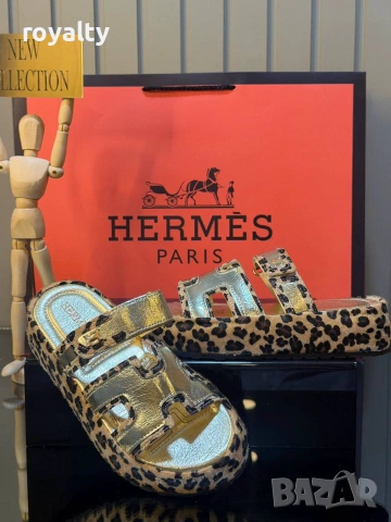 Hermes Нови Дамски Чехли Ерме Различни Цветове , снимка 2 - Чехли - 55129772