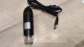 USB микроскоп 1600X с регулируемо LED осветление и стойка, снимка 2