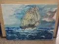 Морска картина-масло., снимка 1