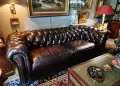 Честърфийлд кожен диван Chesterfield ОРИГИНАЛЕН, снимка 1