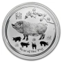 Сребро 1 oz монета "Годината на Прасето" 2019, снимка 1