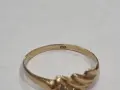 Дамски златен пръстен с ковани камъни, снимка 4