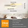 LED модерна стенна лампа 24W 2700LM, 60 см, топла светлина 3000K, снимка 4