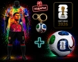 FIFA RONALDO PROMO Два екипа Шарен Лице и Син Лице Роналдо + Подарък Топка Ново, снимка 2