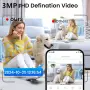 Мини WiFi Скрита Камера 4K 3MP с Батерия 2800mAh и AI Детекция (Dual Band 2.4/5GHz)  , снимка 3