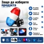 Универсална полицейска сирена за колело звънец звукова аларма за велосипед силни предни светлини, снимка 5