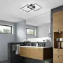 LED лампа за таван 22 W 47 см 6500 K, черна геометрична визия, висок CRI (90+), снимка 4