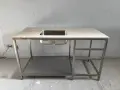 Работна кухненска маса от нераждавейка с гранит и мивка, снимка 1