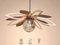 Полилей от дърво. Интериорно осветително тяло за таван ”Орион” , снимка 1