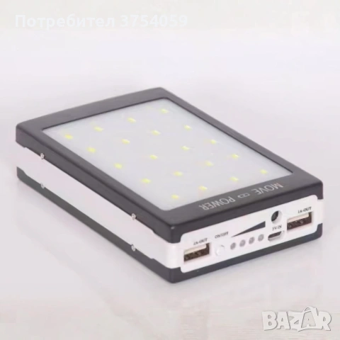 Соларна външна батерия, Power Bank 80000 mAch, външна батерия за GSM + 20 LED, снимка 5 - Външни батерии - 55183993