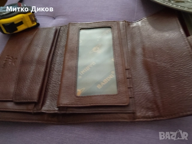 Портмоне естествена кожа ново 158х98мм, снимка 5 - Портфейли, портмонета - 54807303