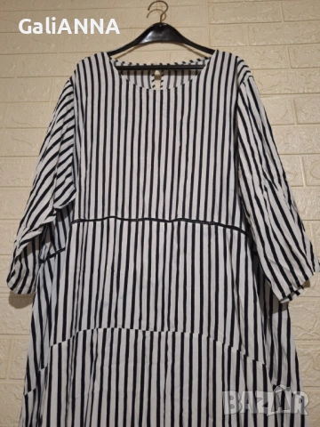 СТРАХОТНА РОКЛЯ РАЕ 4XL-5XL, снимка 4 - Рокли - 54585813