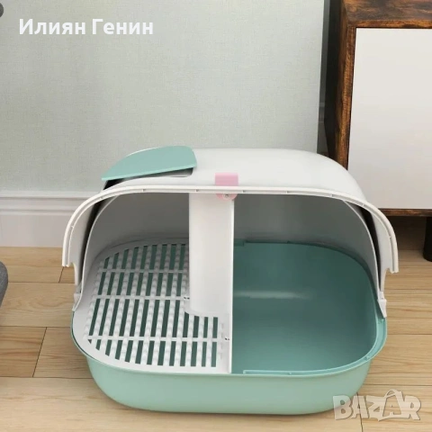 Котешка тоалетна PawHut с капак и лъжичка, снимка 7 - За котки - 54815059