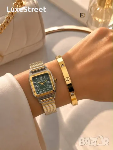 Cartier 🤍 Дамски Часовник + Гривна , снимка 2 - Дамски - 55336469