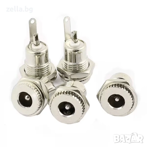 Комплект 5 броя DC захранващи букси 12V 5.5x2.1mm женски конектор – за камери LED ленти рутери 10475, снимка 14 - Друга електроника - 54706330