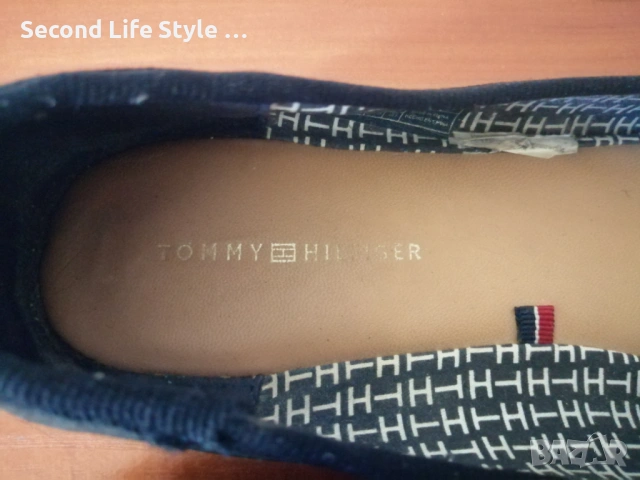 № 39 Tommy Hilfiger оригинални дамски обувки балеринки естествена кожа - велур в син цвят, снимка 6 - Дамски ежедневни обувки - 54854890