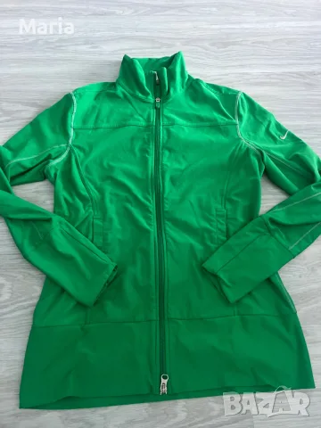Nike Fit дамско спортно горнище с цип M зелено