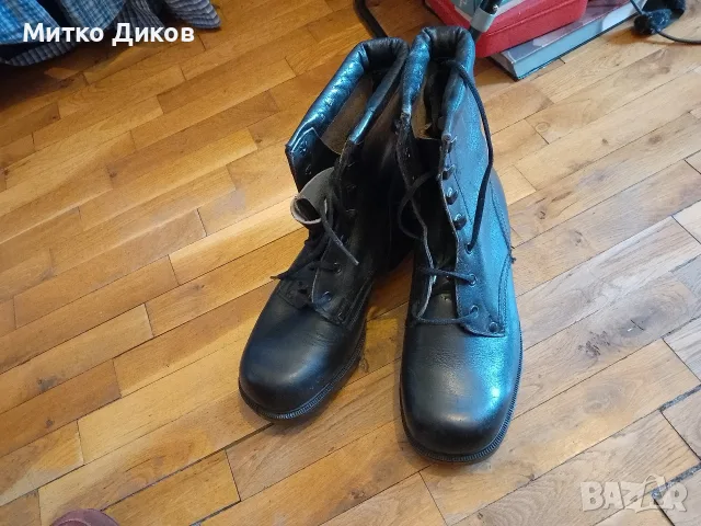 Кубинки офицерски шита подметка естеств. кожа черни от соца отлично състояние I качество размер №43