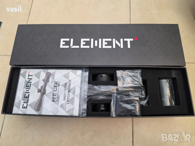 Оптически прицел Element Optics Helix 6-24x50 FFP – с подарък монтажи за Picatinny 20 mm , снимка 5 - Оборудване и аксесоари за оръжия - 55078921